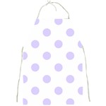 Polka Dots - Pale Lavender Violet on White Full Print Apron