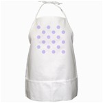 Polka Dots - Pale Lavender Violet on White BBQ Apron