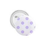 Polka Dots - Pale Lavender Violet on White 1.75  Button
