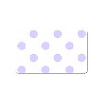 Polka Dots - Pale Lavender Violet on White Magnet (Name Card)