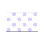 Polka Dots - Pale Lavender Violet on White Sticker Rectangular (10 pack)