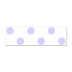 Polka Dots - Pale Lavender Violet on White Sticker Bumper (100 pack)