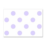 Polka Dots - Pale Lavender Violet on White Sticker A4 (10 pack)
