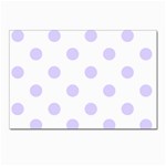 Polka Dots - Pale Lavender Violet on White Postcard 4 x 6  (Pkg of 10)