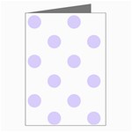 Polka Dots - Pale Lavender Violet on White Greeting Card