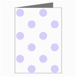 Polka Dots - Pale Lavender Violet on White Greeting Cards (Pkg of 8)
