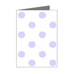 Polka Dots - Pale Lavender Violet on White Mini Greeting Card