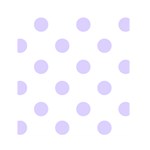 Polka Dots - Pale Lavender Violet on White Greeting Card 4.5  x 6 