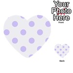 Polka Dots - Pale Lavender Violet on White Multi-purpose Cards (Heart)