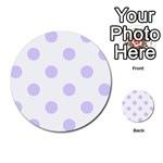 Polka Dots - Pale Lavender Violet on White Multi-purpose Cards (Round)