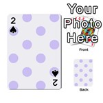 Polka Dots - Pale Lavender Violet on White Playing Cards 54 Designs