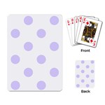 Polka Dots - Pale Lavender Violet on White Playing Cards Single Design