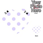 Polka Dots - Pale Lavender Violet on White Playing Cards 54 (Heart)