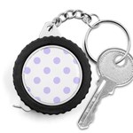Polka Dots - Pale Lavender Violet on White Measuring Tape