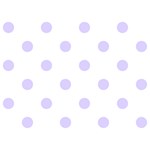 Polka Dots - Pale Lavender Violet on White Birthday Cake 3D Greeting Card (7x5)