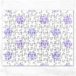 Polka Dots - Pale Lavender Violet on White Jigsaw Puzzle (Rectangular)