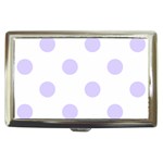 Polka Dots - Pale Lavender Violet on White Cigarette Money Case