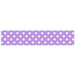 Polka Dots - White on Bright Lavender Violet Flano Scarf (Small)