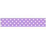 Polka Dots - White on Bright Lavender Violet Flano Scarf (Large)
