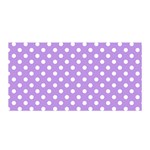 Polka Dots - White on Bright Lavender Violet Satin Wrap