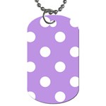 Polka Dots - White on Bright Lavender Violet Dog Tag (Two Sides)