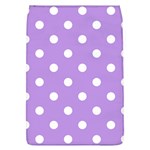 Polka Dots - White on Bright Lavender Violet Removable Flap Cover (L)