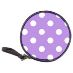Polka Dots - White on Bright Lavender Violet Classic 20-CD Wallet