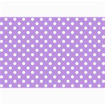 Polka Dots - White on Bright Lavender Violet Collage 12  x 18 
