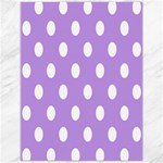 Polka Dots - White on Bright Lavender Violet Canvas 12  x 16 