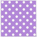 Polka Dots - White on Bright Lavender Violet Canvas 20  x 20 