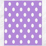 Polka Dots - White on Bright Lavender Violet Canvas 20  x 24 