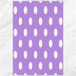 Polka Dots - White on Bright Lavender Violet Canvas 20  x 30 