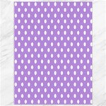 Polka Dots - White on Bright Lavender Violet Canvas 36  x 48 