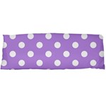 Polka Dots - White on Bright Lavender Violet Body Pillow Case (Dakimakura) (One Side)