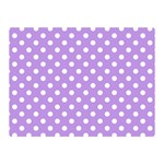 Polka Dots - White on Bright Lavender Violet Double Sided Flano Blanket (Mini)