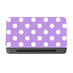 Polka Dots - White on Bright Lavender Violet Memory Card Reader with CF