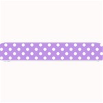 Polka Dots - White on Bright Lavender Violet Small Bar Mat