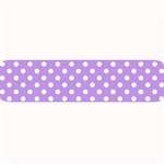 Polka Dots - White on Bright Lavender Violet Medium Bar Mat