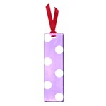 Polka Dots - White on Bright Lavender Violet Small Book Mark