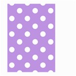Polka Dots - White on Bright Lavender Violet Large Garden Flag (Two Sides)