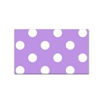 Polka Dots - White on Bright Lavender Violet Sticker Rectangular (100 pack)