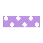 Polka Dots - White on Bright Lavender Violet Sticker (Bumper)