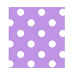 Polka Dots - White on Bright Lavender Violet Greeting Card 4.5  x 6 