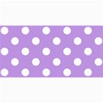 Polka Dots - White on Bright Lavender Violet 4  x 8  Photo Cards