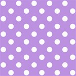 Polka Dots - White on Bright Lavender Violet ScrapBook Page 8  x 8 