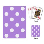 Polka Dots - White on Bright Lavender Violet Playing Cards Single Design