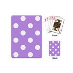 Polka Dots - White on Bright Lavender Violet Playing Cards (Mini)