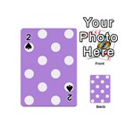 Polka Dots - White on Bright Lavender Violet Playing Cards 54 (Mini)