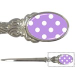 Polka Dots - White on Bright Lavender Violet Letter Opener