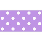 Polka Dots - White on Bright Lavender Violet YOU ARE INVITED 3D Greeting Card (8x4)
